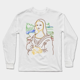 Simple Mona Lisa Long Sleeve T-Shirt